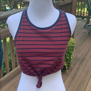 aerie cropped tank with built in bra